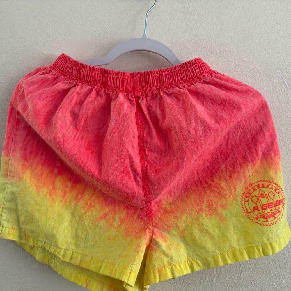 Vintage LA Gear Vibrant Pink and Yellow Athletic Shorts